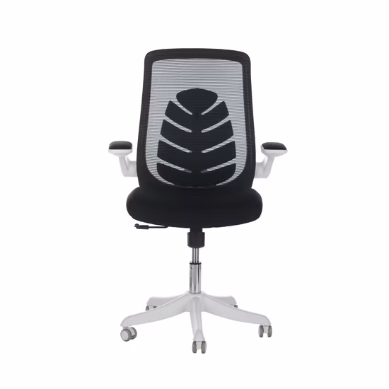 Silla de oficina de empleado Muebles de silla de tela de malla con respaldo MID con base de aluminio