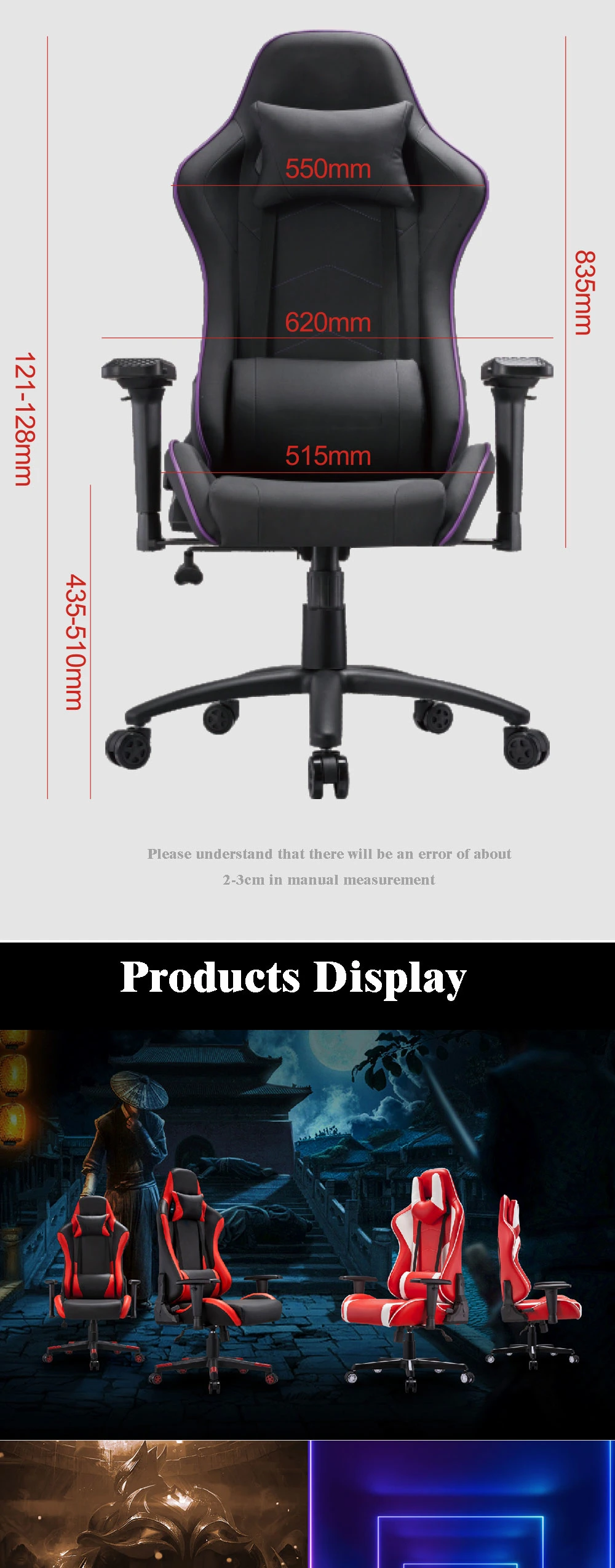 Newest Design New Fashion Custom Deals PU Leather Scorpion PRO Black Office Gamer Gaming Chair for Computer PC Game