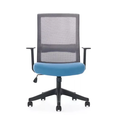 Nueva silla de oficina giratoria ergonómica de tela de malla con respaldo medio para escritorio de computadora